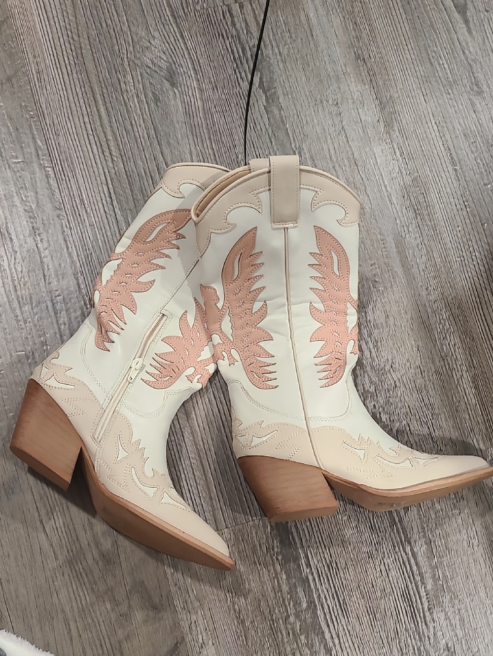 Mi.iM Take Me To Nashville Cowgirl Boots - Ivory Size 6 - Picture 7 of 7